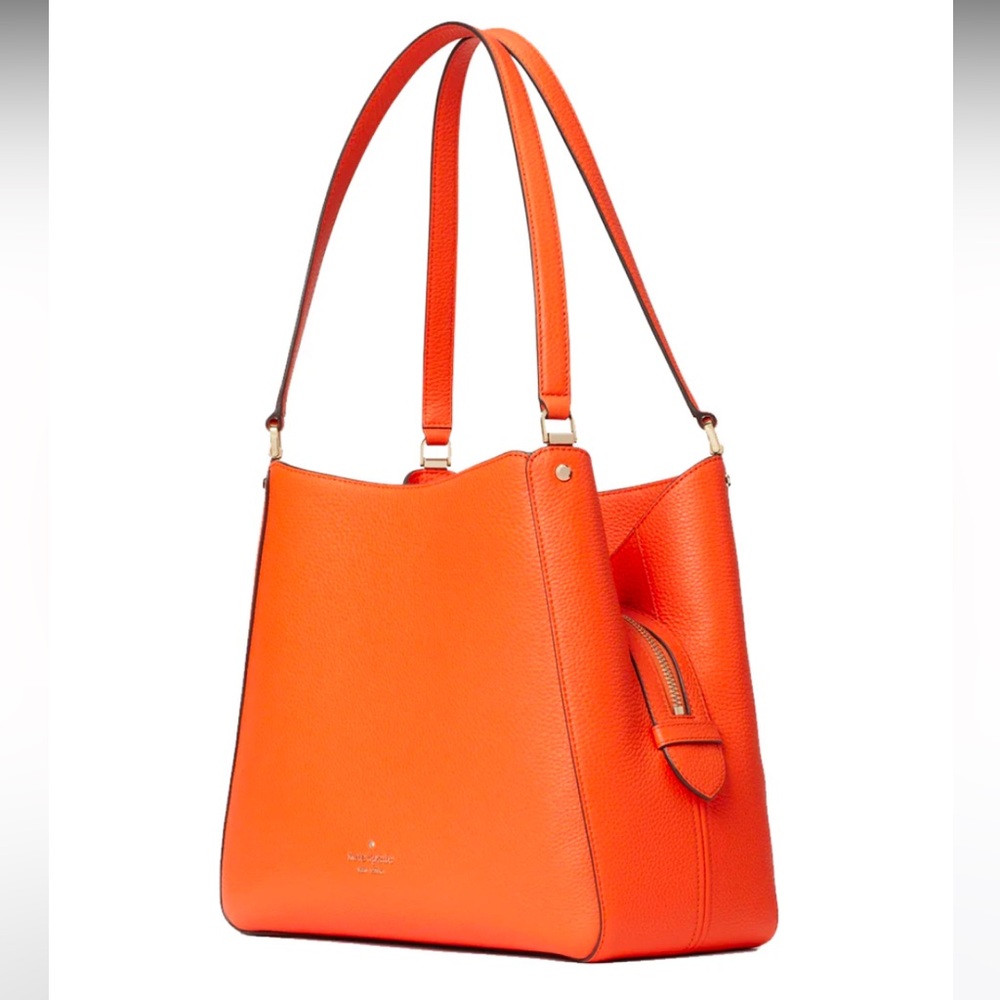 Kate Spade |  Leila Medium Triple Compartment Orange Shoulder Bag